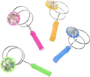 Boys Girls Gyro Toy 4 Pack Fidget Toys Spinning Wheel Light-up Rope Inertia Toy for Boys and Girls Boys Toys Skill Development