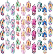 [COHEALI] 50Pcs Polymer Slipper Pendant charm braclets vintage pendant charm vintage ornaments Jewelry Making Charms jewelry necklace DIY necklace pendant 3d mini polymer clay accessories