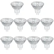 MR11 20W 12V Light Bulbs GU4 Bi Pin Base Spotlight Bulb Dimmable Warm White MR11 Bulbs for Landscape Track Lights Fiber Optics Desk Lamps 10pcs