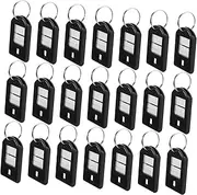 DOITOOL 50Pcs Key Tags with Writable Labels Multi Function Key Labels for Organizing Luggage Backpacks and More Compact Keyring Tags for Easy Identification