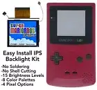 Gameboy Color IPS Backlight NO SOLDER 2.45" Drop in Kit + Shell for Game Boy GBC