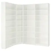 BILLY bookcase corner comb w ext units, white, 215/135x28x237 cm
