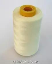 1 SPOOL EGG SHELL 100% POLYESTER SERGER QUILTING THREAD T27 6000 YARDS #702