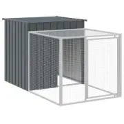Walk-in Roof Chicken Coop Run Pet Cage Rabbit Hutch House Large 110x201x110cm
