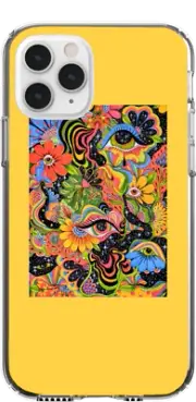 Pop Art Abstract Neon Eye Weird Hippie Cover Case Silicone Shockproof MagSafe