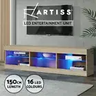 TV Cabinet Entertainment Unit 16 colours LED Entertainment Unit 4 modes 150cm