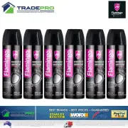 6x Rubberised Undercoat Spray 500ml Black Car Auto Boat Rust Stop Flamingo