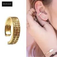 在飛比找momo購物網優惠-【SHASHI】紐約品牌 Double Pave Cuff 