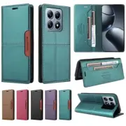 For Xiaomi 14T 13T POCO X6 X5 Pro Redmi Note 14 Leather Flip Wallet Case Cover