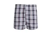 Mens Plaid Boxer Shorts Woven Cotton, Royal Check