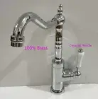Chrome Brass Tap Basin Mixer Sink Kitchen Laundry Faucet 360° Swivel Spout