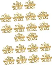 [NUOBESTY] 20 Pcs 2021 Graduation Season Pendant Mini Charms Labret Jewelry Necklace Pendant A Letter Necklace 2021 Tassel Hanging Charms Mini Accessories Alloy Telephone