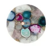 Mix Agate Organic Edge Side, Sofa, Center, Coffee Table Top, Agate Stone Tables