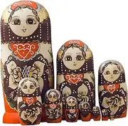 Girl Nesting Dolls Russian Stacking Toy 10Pcs Home Decoration Wood Matryoshka Lovely