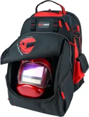 MELOTOUGH Welding Tool Backpack Extreme Gear Pack with Helmet Holder Red