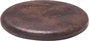 Cushion Round Chair Cushion, Round Seat Cushion, Leather Seat Pad for Round Chairs, 4cm Thick Memory Foam Chair Cushion (Black Brown, 30cm)
