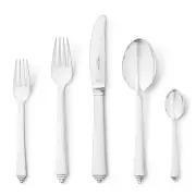 Georg Jensen Sterling Silver Flatware 5 pcs. Set - Pyramid - NEW