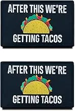 After This We're Getting Tacos,2 Pcs Funny Tactical Patch Morale Fastener Hook & Loop Embroidered Biker Meme Emblem,Clothes, Uniforms, Jackets, Vests, Bags Dog Vest Applique Patch