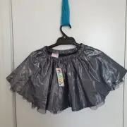 Peter Alexander Jnr Girls Skirt Size 5 Blue Silver Tutu Elastic Waist Brand New