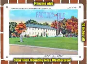 METAL SIGN - Virginia Postcard - Administration Building, 'Marine Barracks,' Qu
