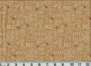 Vintage Fabric Christmas Whimsy Holiday Words Premium Cotton