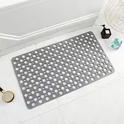 Environmentally Friendly Tasteless TPE Suction pad Foot pad Bathroom Hydrophobic Shower Room Bath mat OPP dot-Grey 53 * 53cm