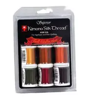 Superior Threads Kimono Silk Thread Set Happy Trails Collection 6 Spools