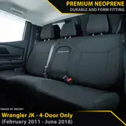 Jeep Wrangler JK - 4-Door - GP6 Premium Neoprene Rear Row Seat Covers (Made to Order)