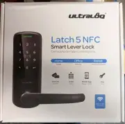 Ultraloq Latch 5 NFC Smart Lever Lock (Black)