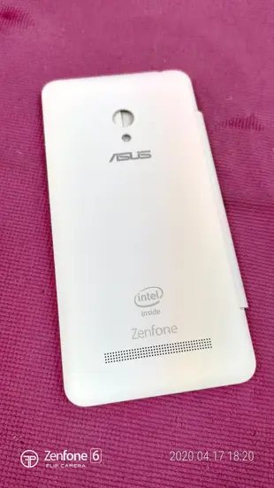 華碩asus zenfone5 ,A500CG,A501CG原廠視窗透視皮套/保護套。電池蓋，後蓋，背蓋。白色