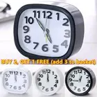 Battery Operated Quartz Alarm Clock No Ticking Snooze Silent Clock Desk Decor