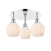 Innovations Lighting 516-3C-10-18 Norfolk Flush Norfolk 3 Light - White