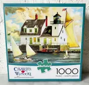 Charles Wysocki Rockland Breakwater Light 1000 Piece Puzzle - Buffalo NEW