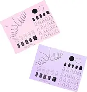 Healeved Diy Nail Art Mats 2pcs Silicone Manicure Mat for Nail Artist Reusable Manicure Coloring Pad