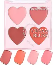 Blush for Cheeks | 4 Colors Contour Blush Palette Matte,Smudge Proof Beauty Make Up Cosmetics for Performance Event Travel Vacation Wedding
