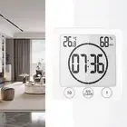 Waterproof Shower Clock with Touch Buttons Big Digits & Countdown Timer