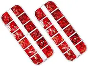 Healvian 2 Boxes Love Nail Art Jewelry Assorted Nail Charms Gems Decor Charms Wraps Stickers Decoration Heart Decorations Chrome Kit Gel Flakes Bat Rhinestone Red The Pet