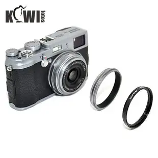 (金屬/銀色)KIWIFOTOS副廠Fujifilm轉接環LA-49X100相容富士原廠LH-X100相機鏡頭轉接器適X100VI X100V S F