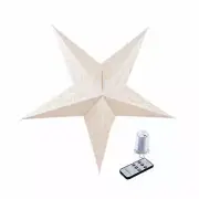 Illuminated White Random Cordless Lighted Star Lantern, Omni360 Battery Powered