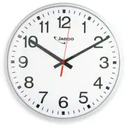 NEW Jadco SOHO Analogue Metal Rim Convex Lens Wall Clock, Silver, 30cm