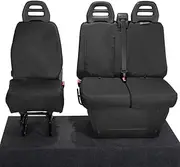 To Fit Iveco Daily (2022 Onwards) Front Seat Covers, Tailored Black Waterproof