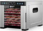 Food Dehydrator Machine | 7 Stainless Steel Trays | Dryer for Jerky, Dog Treats