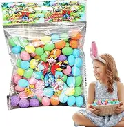Foam Easter Egg Small Pack - Colorful Easter Eggs Basket Stuffers - Glitter Fake Eggs Basket Stuffers, Decorative Foam Egg Ornaments for Crafts, Home Garden