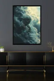 Philosopher Man Made of Clouds Surreal Fantasy Poster 24x36 Hq Print