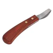 Hoof Knife, Double Edged Hoof Trimming Knife with Wooden Handle Horse Farrier...