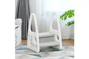 Giantex Kids Step Stool Toddler Step Learning Stool Tower for Toilet Potty Training White
