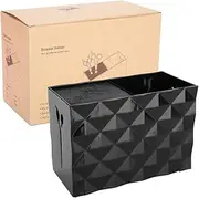Grcfumo 1 Pc Hairdressing Tools Storage Box, Hair Salon Scissor Holder Box, Hairdressing Tools Accessories Storage Box Scissors Comb Hair Clip Dresser Organizer (Black)