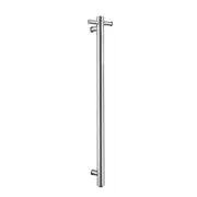 Decaura Round Heated Towel Rail Vertical Wall Mounted Chrome 304 Stainless Steel