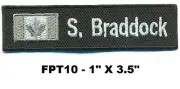 FLASHPOINT T.V. SHOW NAMETAPE PATCH- BRADDOCK - FPT10