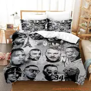 v794 Bed Sheets New PNL Bedding Set Single Twin Full Queen King Size Bed Set Adult Kid Bedroom Duvetcover Sets Anime Bed Sheet Set 3-Piece Bedding Se